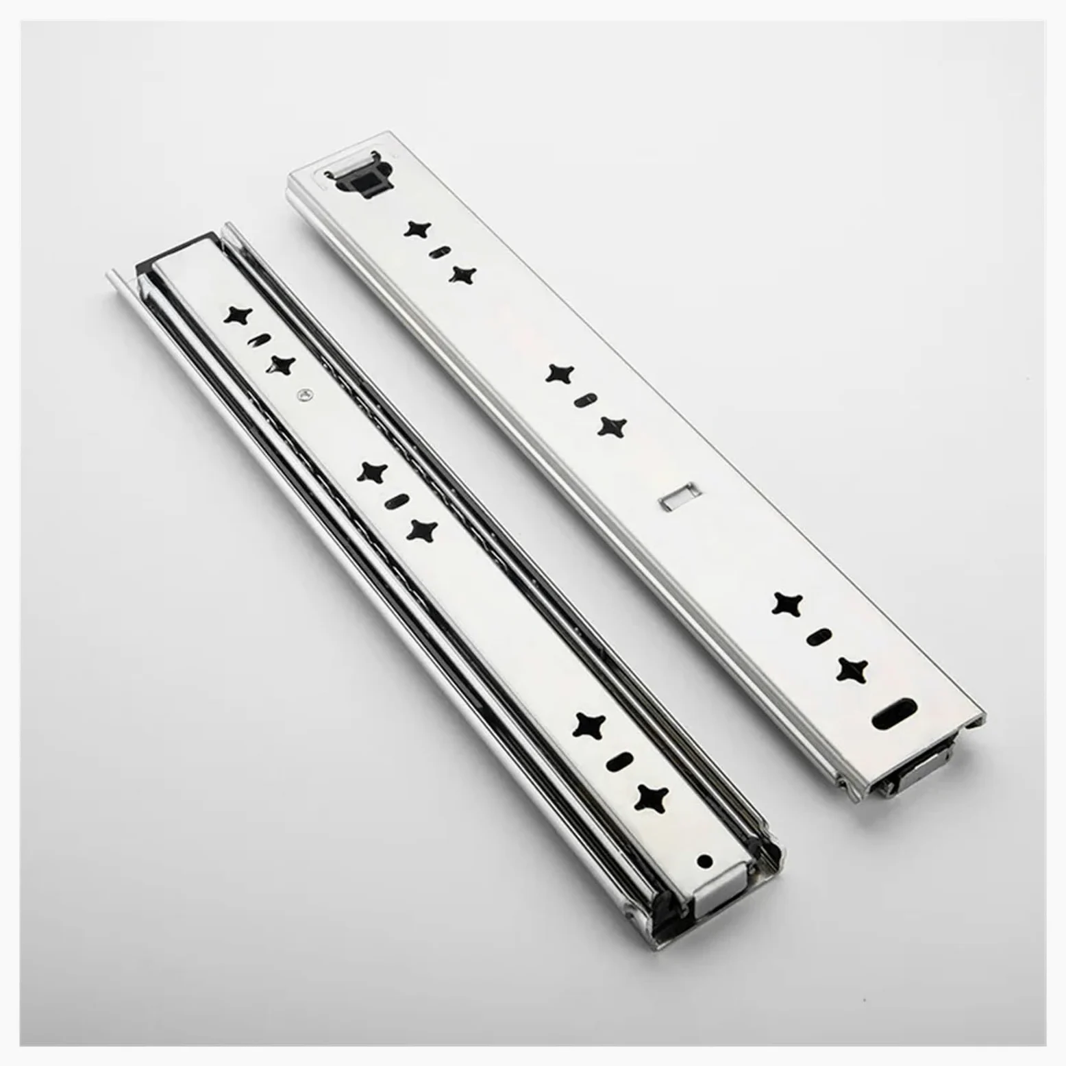 Guide for cassetti for carichi pesanti da 53 mm - Capacità di carico di 120 kg, guide for cassetti lisce ad estrazione completa for armadi e scaffali(450mm)