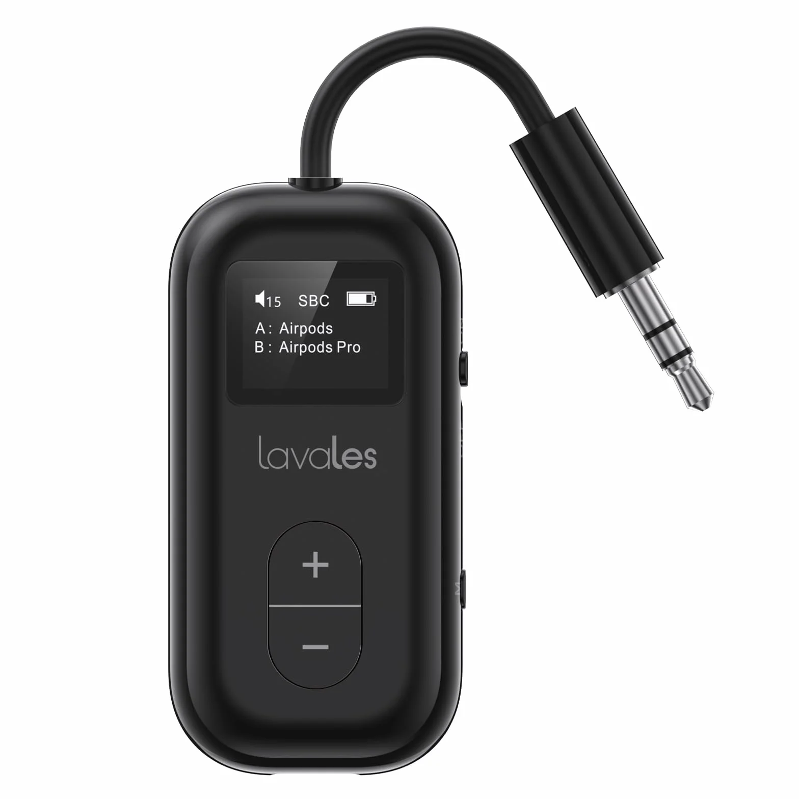 Trasmettitore Bluetooth 5.3 per Airpods/cuffie, adattatore aptX Low Latency/Adaptive, 25 ore di riproduzione, splitter audio AUX 3,5 mm