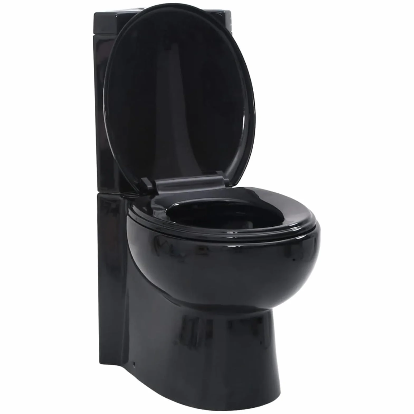 ShGaxin WC in ceramica angolare di colore nero, WC completo, Toilet completi, Toilet