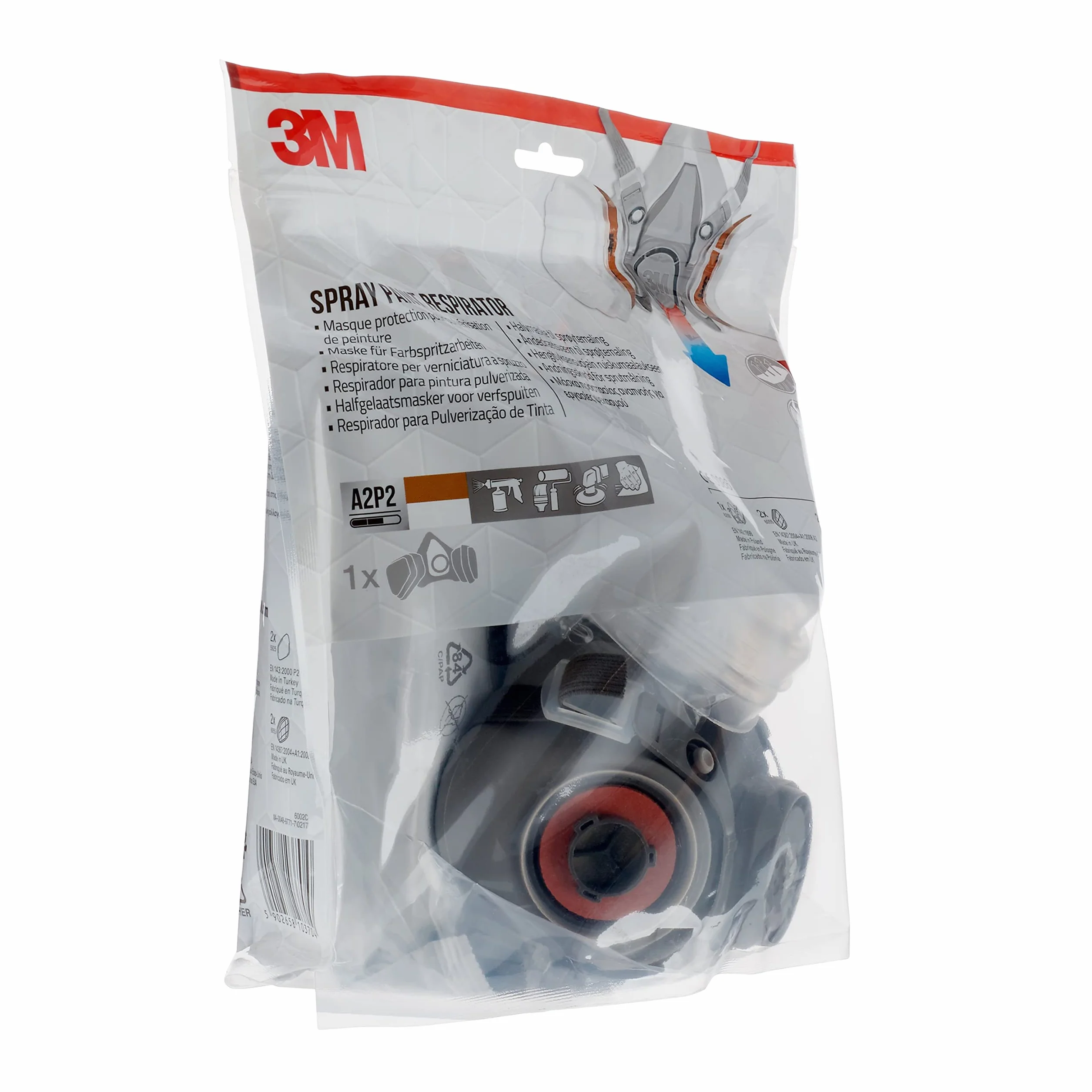3M Respiratore semimaschera 6002C A2P2 gas vapori organici polveri sottili 1 set