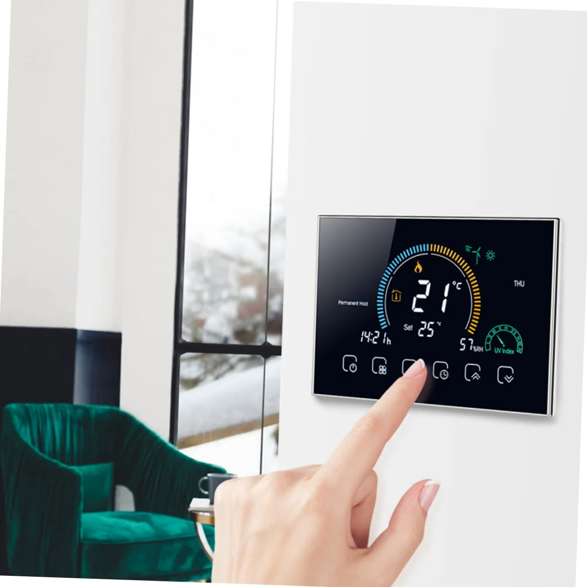 OSALADI Termostato Intelligente Con Design Moderno Per La Casa Regolatore Di Temperatura Intelligente