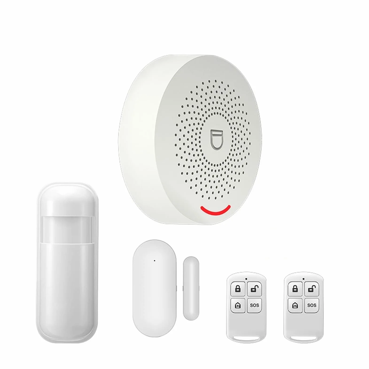 Kit Allarme Casa, WI-FI di sicurezza allarme intelligente con sensore della porta Smart Life & Tuya Controllo app compatibile(G)