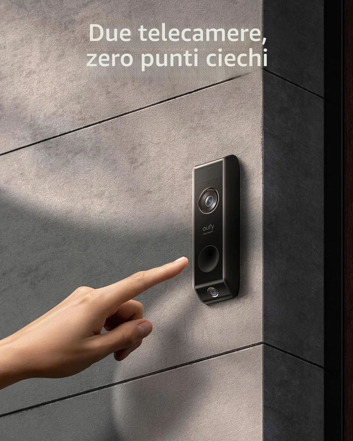 eufy Security Video Doorbell S330, Campanello con Fotocamera e Homebase | Sensore di Movimento, Rilevamento del Pacchetto, 2K, Gratuito, Memoria 16 GB, Modalità Notturna, Videosorveglianza