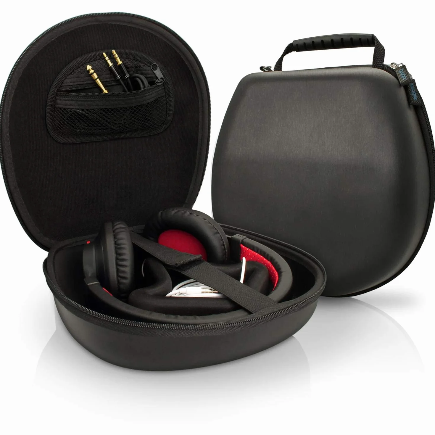 iGadgitz U3804 Nero EVA Custodia Da Trasporto Rigida Borsa Per Cuffie Auricolari - Dimensioni interne ca. 20.8 x 20 cm