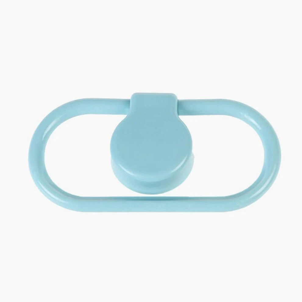 Porta asciugamani adesivo in plastica per bagno e cucina, colore: blu