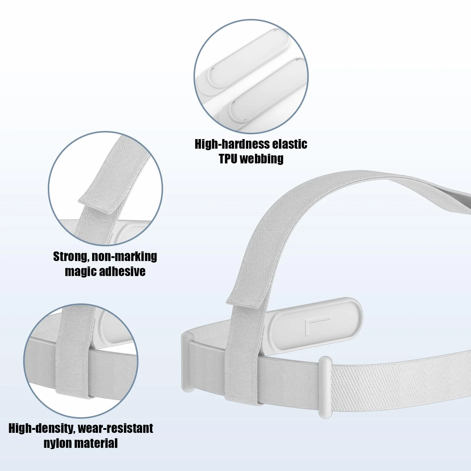 Fascia per la Testa per Oculus Quest 2 Visore, Regolabile Cinturino di Ricambio Head Strap Parti di Accessori Visore VR Compatibile con Meta Quest 2