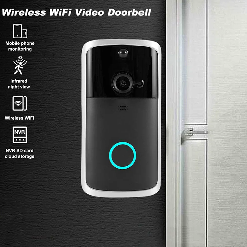 Smart Phone Wireless WiFi Video Smart Phone, Videocitofono con Campanello, Buono per La Sicurezza Domestica, Perfetto Come Il Regalo per La Casa