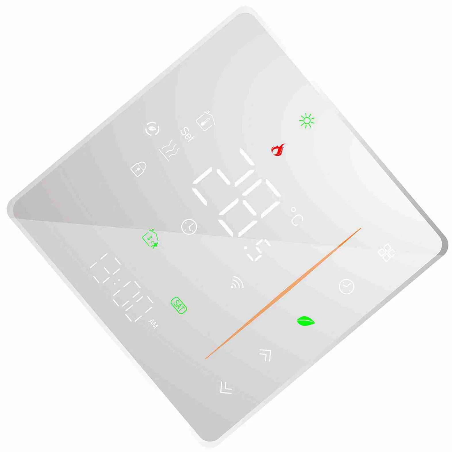 Kavolet Termostato WiFi, termostato ambiente 5A, programmabile settimanalmente, supporta Touch Control/Mobile APP/controllo vocale, compatibile con Alexa/ Home, per riscaldamento elettrico a