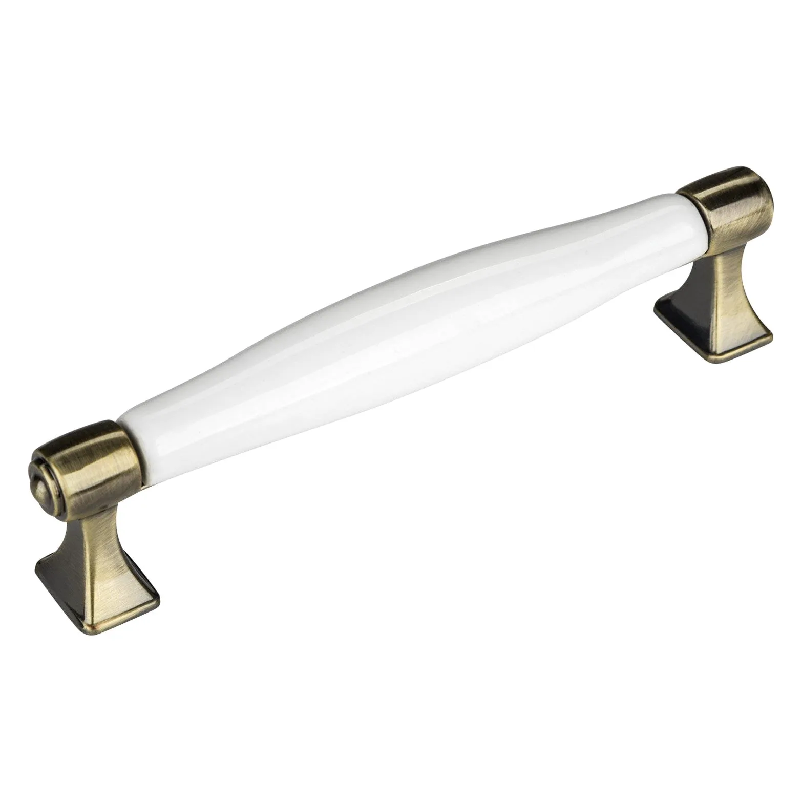 SOTECH SET da 128 mm 10 x Maniglie d'Epoca MARIE per Cucina Finitura Ottone | Antico Distanza Fori