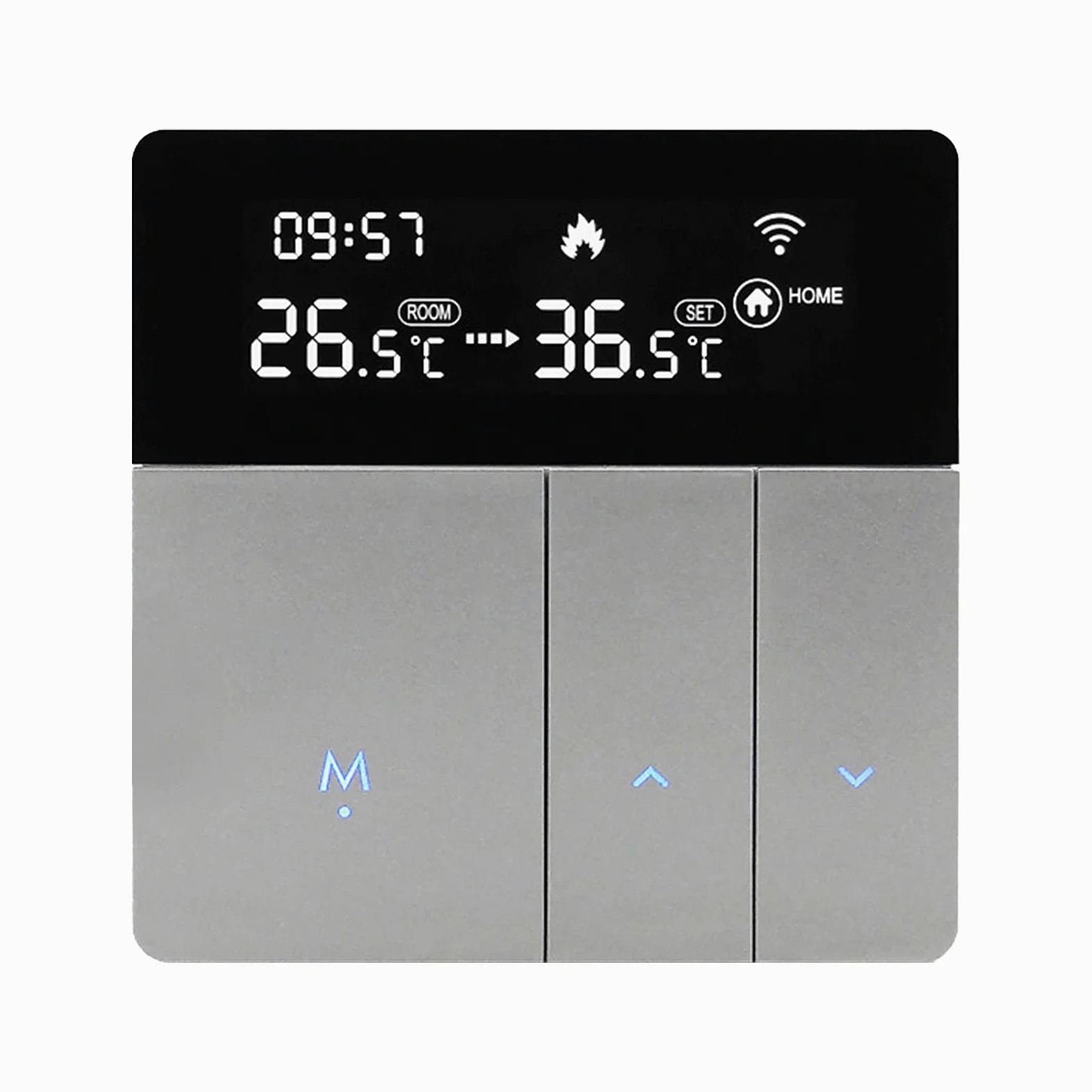 (Smart Thermostat) WIFI Termostato intelligente con display LCD Termostato intelligente per riscaldamento Termostato APP e controllo vocale Regolatore di temperatura costante per interni Termost