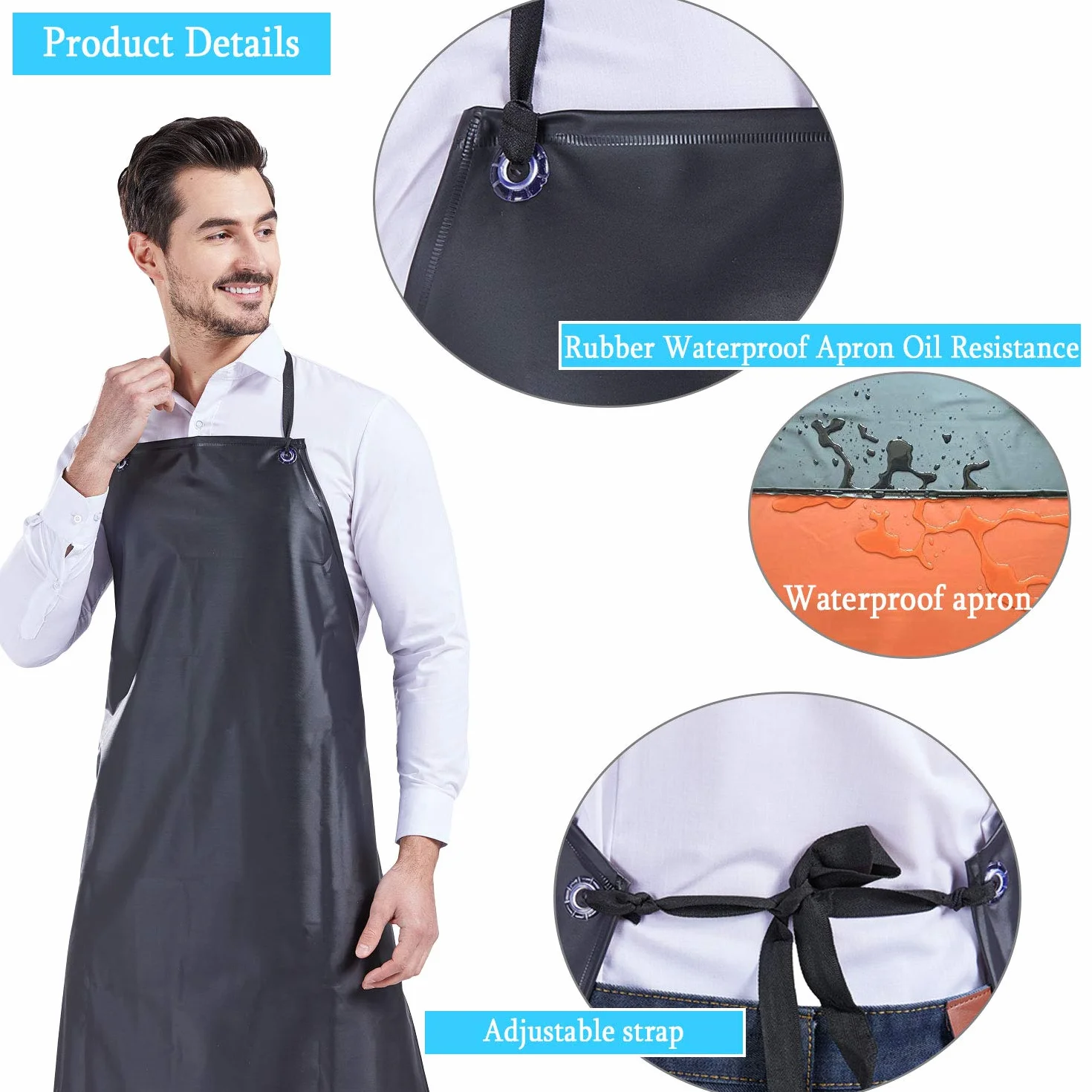 Nanxson Unisex Grembiule impermeabile Grembiule da lavoro resistente all'olio Grembiule da macellaio Grembiule da giardinaggio
