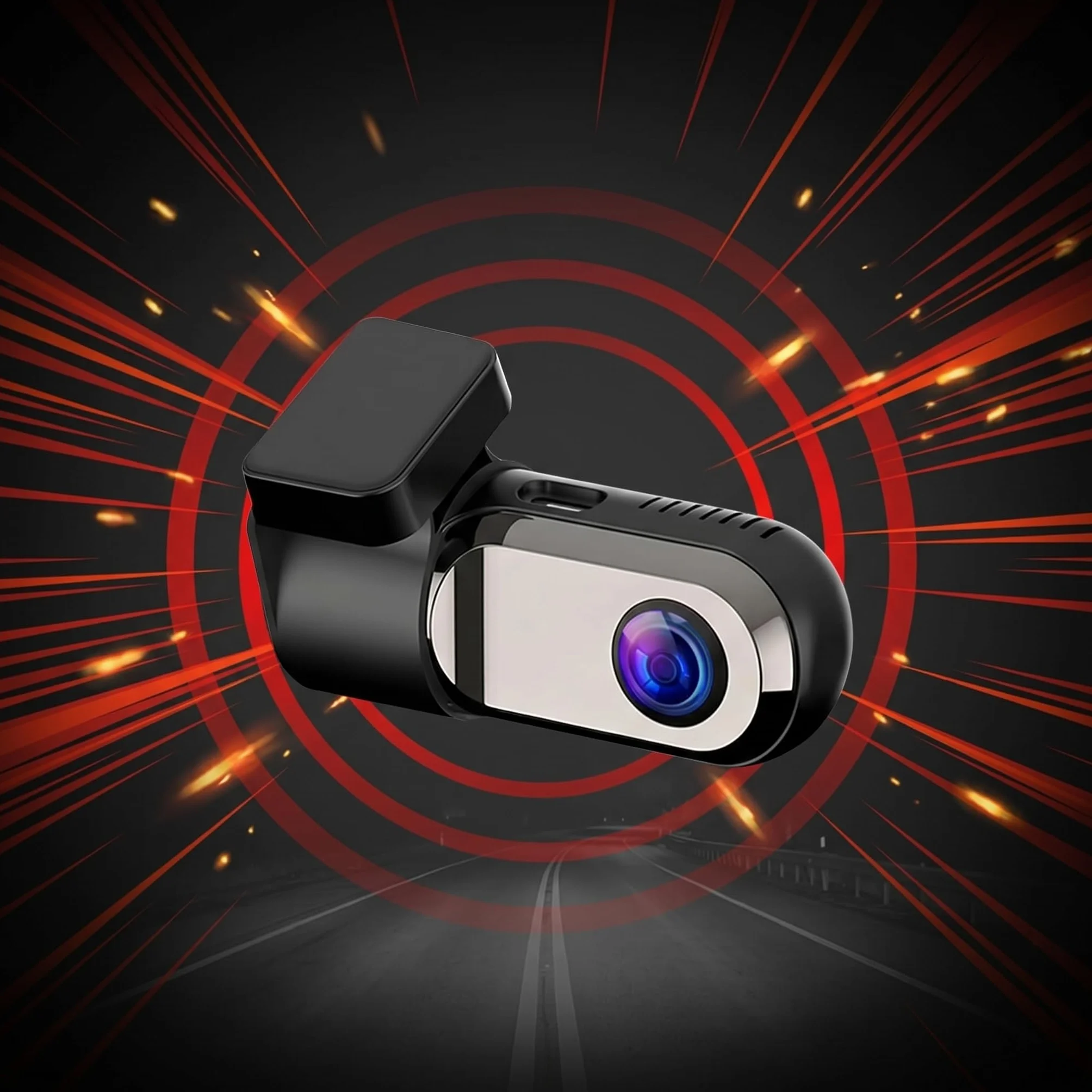 Dash Cam Auto mini Full HD 1080P – Videocamera Auto Grandangolare 120° con Visione Notturna, Monitoraggio Parcheggio 24h, Sensore G, Registrazione in Loop – Senza Schermo visione su cellulare