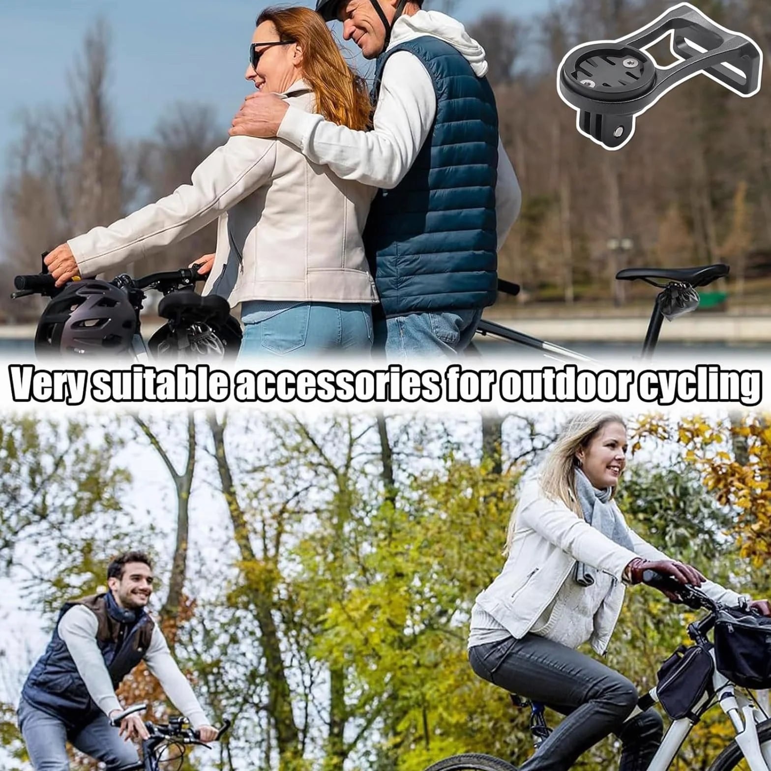 Contachilometri per Bici, Supporto Computer Bici, Lega di Alluminio Ciclismo Gomma a Pedale Supporto per Bici Regolabile Supporto per Bicicletta Regolabile per Garmin, IGPS