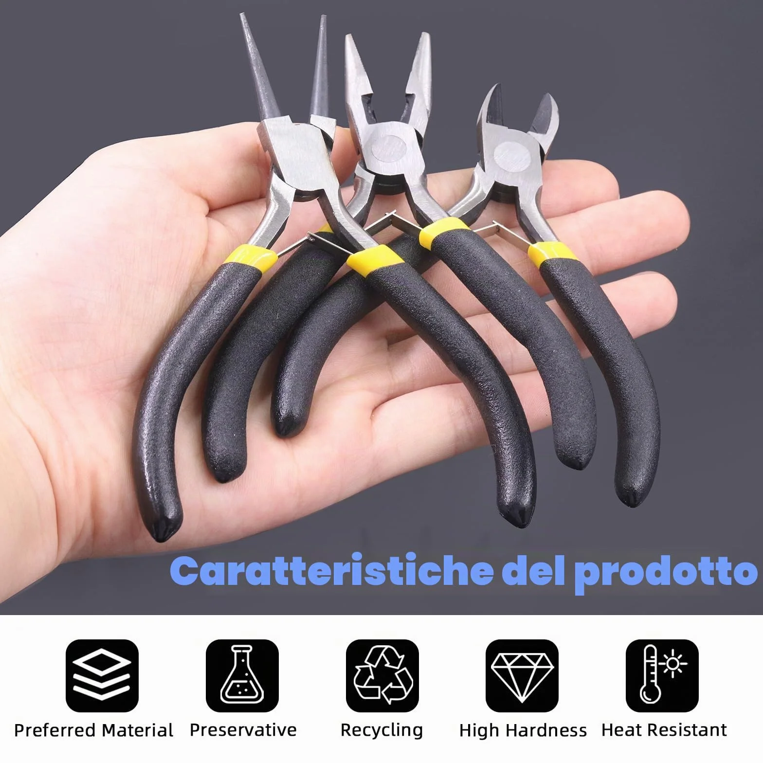 Glarks Kit 6 pinze per gioielli, strumenti professionali per creazione gioielli
