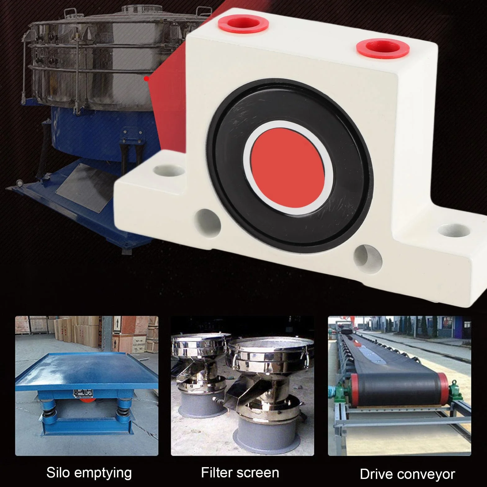 Vibratore Pneumatico a Sfera K16 Lega di Alluminio Forza 4000N Tavolo Vibrante Schermo Filtrante