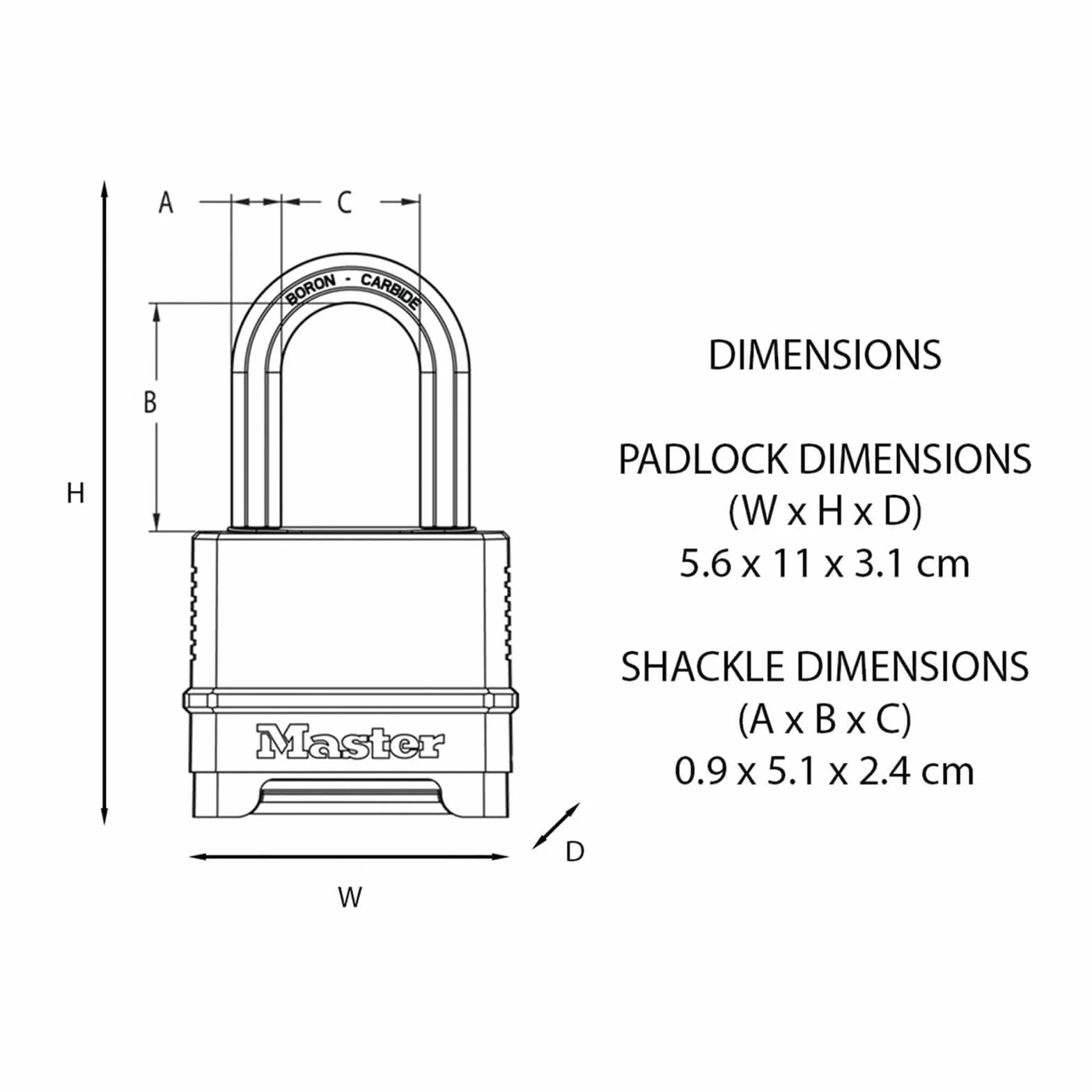 MASTER LOCK Lucchetto ad Alta Sicurezza [Combinazione] [Arco XLungo] [Zinco] [Esterno] M175EURDLH - Ideale per Portali, Garage, Lunghezza Archetto,Sconto