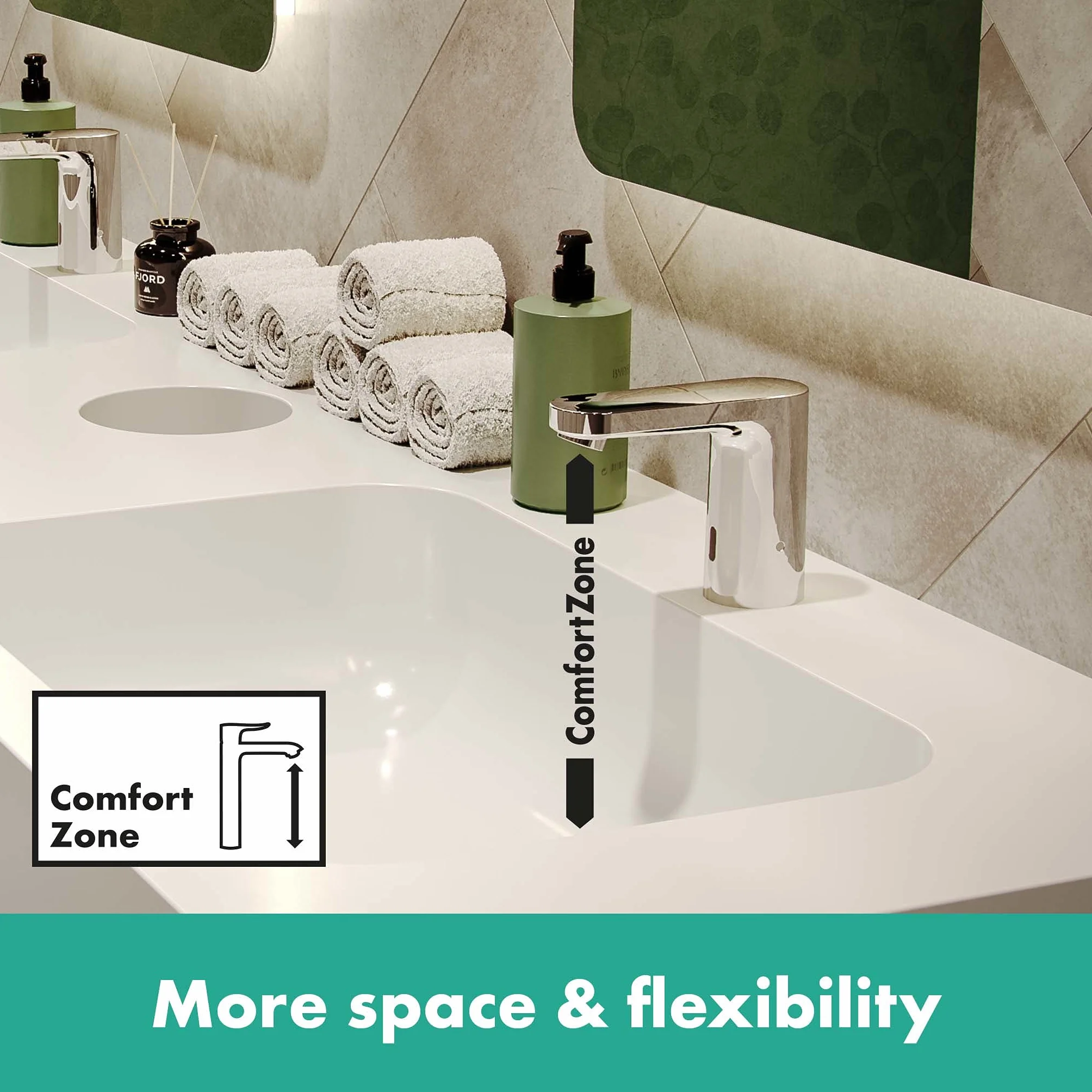 hansgrohe Vernis Blend Miscelatore Elettronico Lavabo Cromo Batteria
