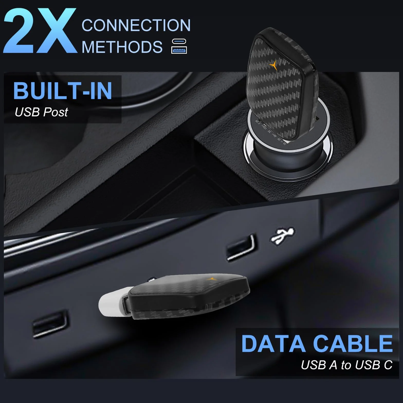 GuKKK Adattatore Carplay Wireless, Adattatore Wireless 2 in 1 per Android Auto e CarPlay, Converti Android Auto Cablato in Wireless, Adatto per Auto con AA e Carplay, 5GHz WiFi USB C/A, Plug & Play