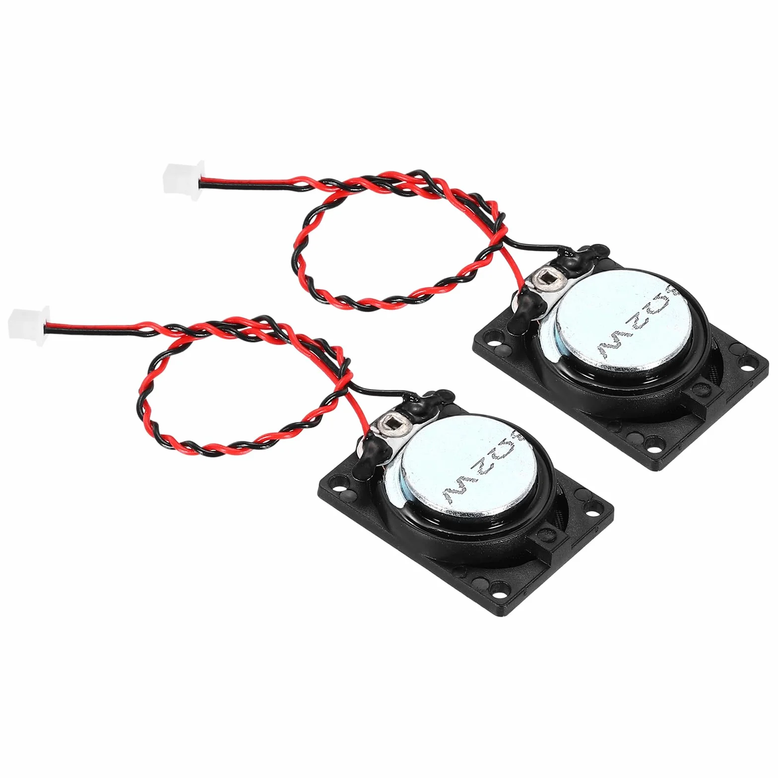 QUARKZMAN 2Pz 2W 8 Ohm Quadrato Mini Altoparlante-Guscio Metallico Interno Micro Magnete Speaker con Filo da 120mm Cavo Terminale Per Piccoli Altoparlanti-DVD EVD Multimediale Mobile Radio