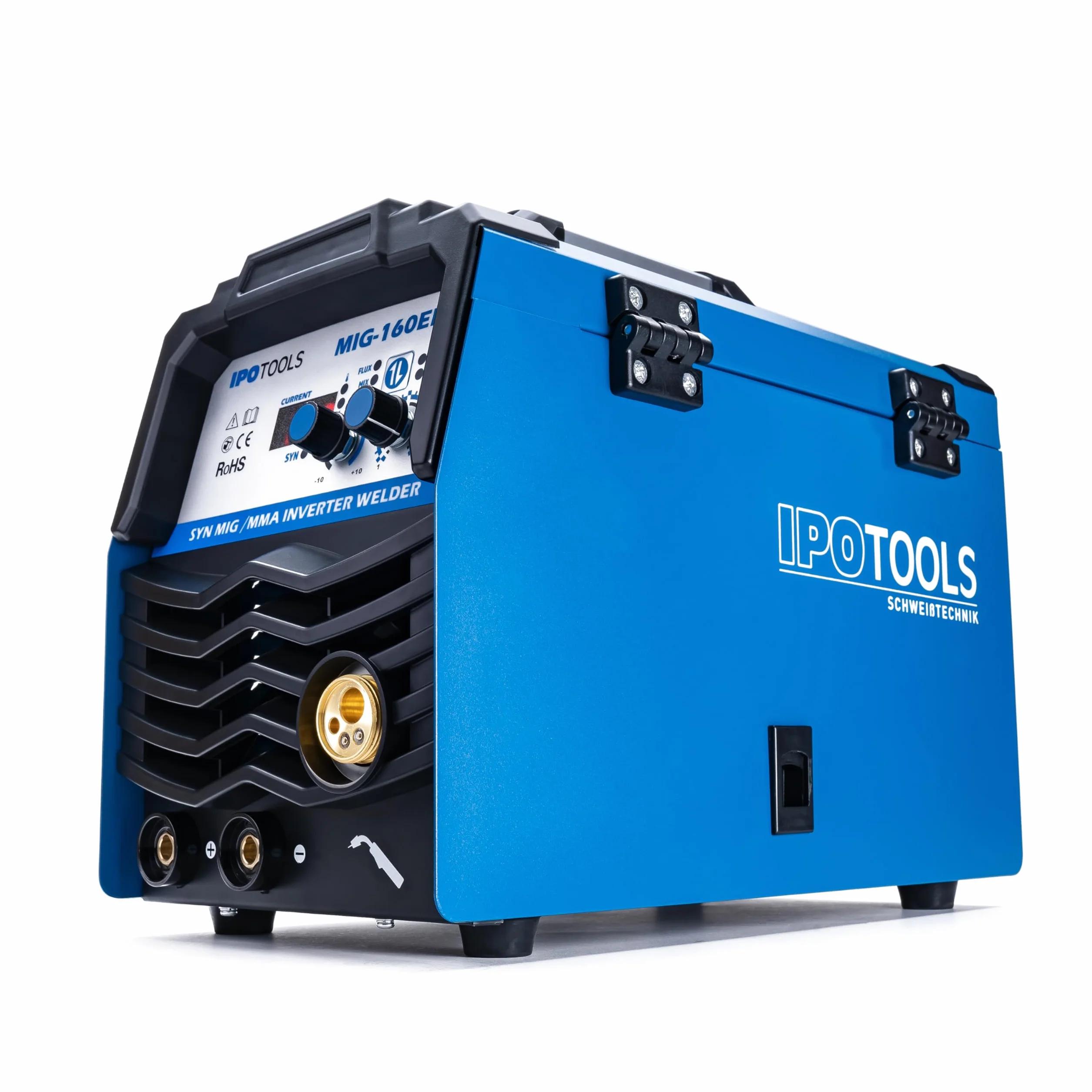 IPOTOOLS MIG-160ERS 5 in 1 MIG MAG Saldatrice a gas Inverter FLUX 230 V IGBT