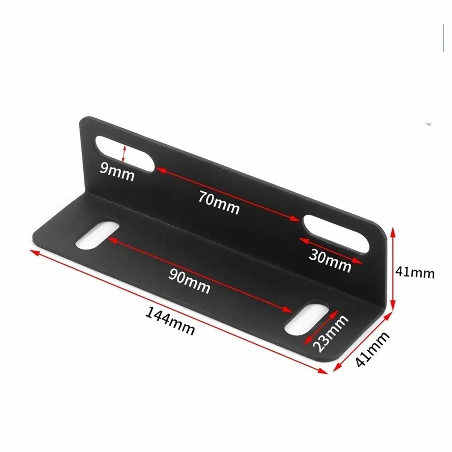 Staffe angolari regolabili a forma di L da 4 pezzi nere for mobili Adatto per il fissaggio e il supporto(4PC 80-150 T-hole)