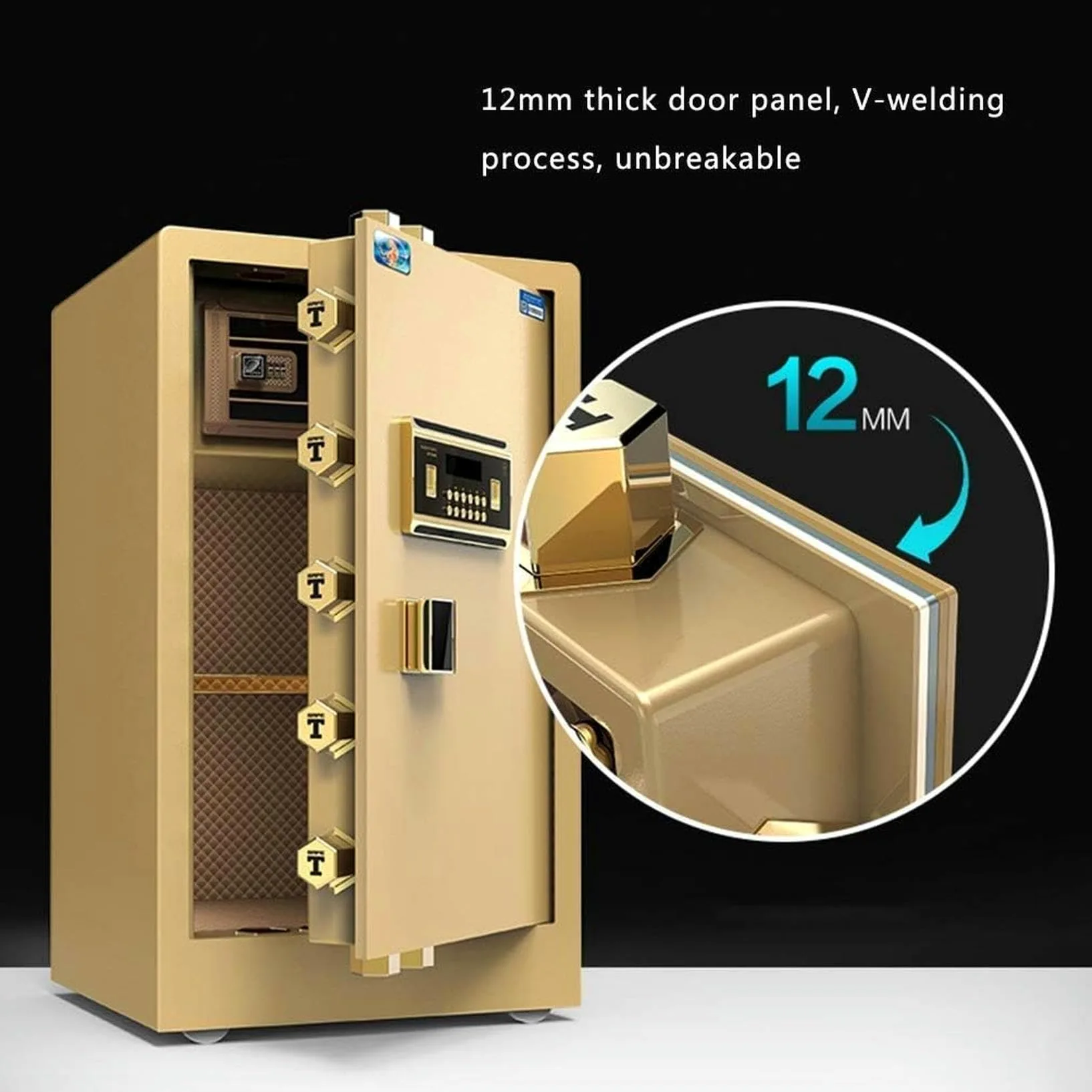 Cabinet Di Sicurezza Con Password Per Impronte Digitali, Cassaforte Elettronica Ignificata E Impermeabile Con Tastiera Digitale, Mobile Di Sicurezza Medio E Piccolo Per