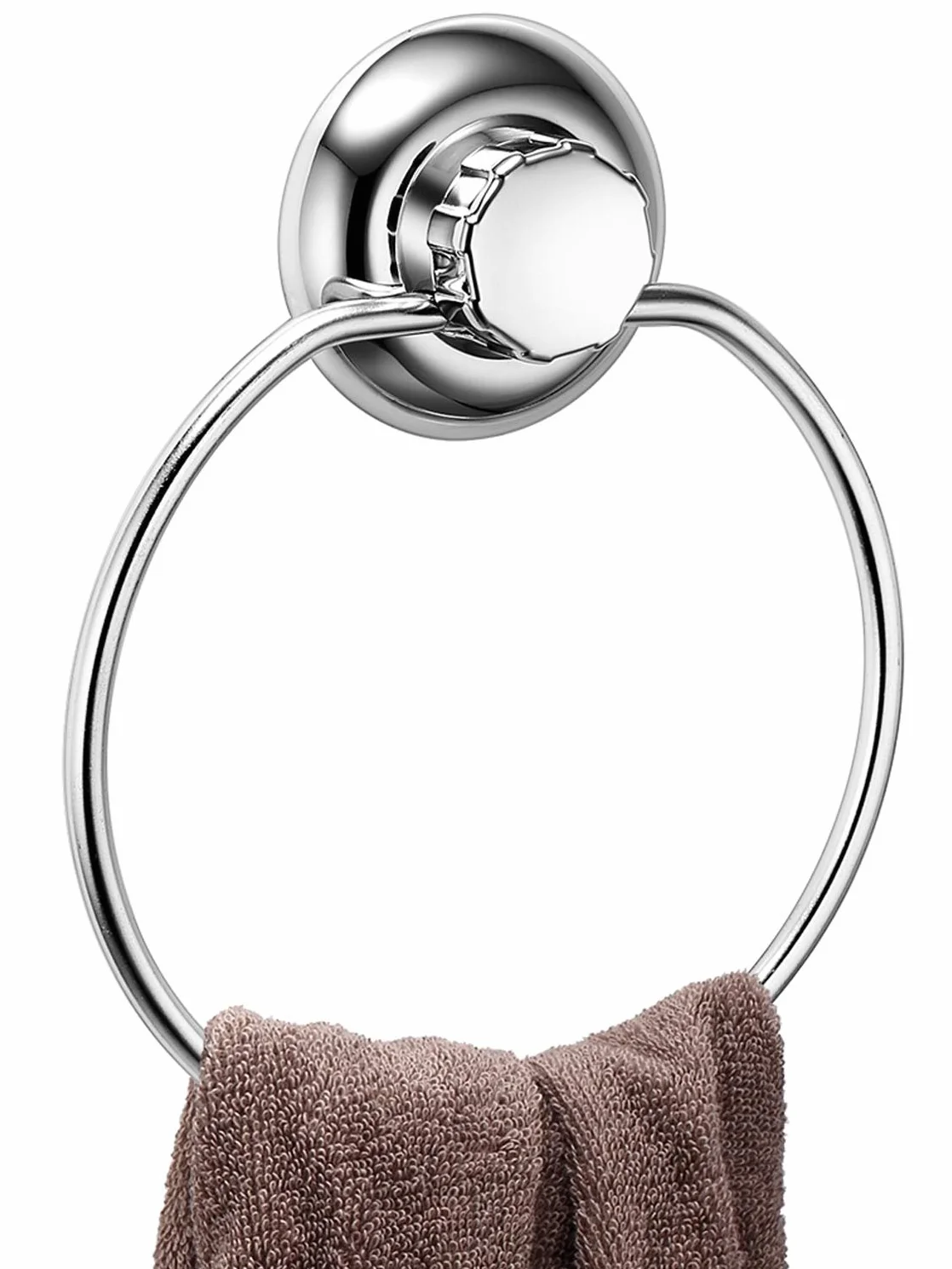 PortaAsciugamano a Vuoto Anello in Acciaio Inossidabile - Senza Perforazione per Bagno e Cucina