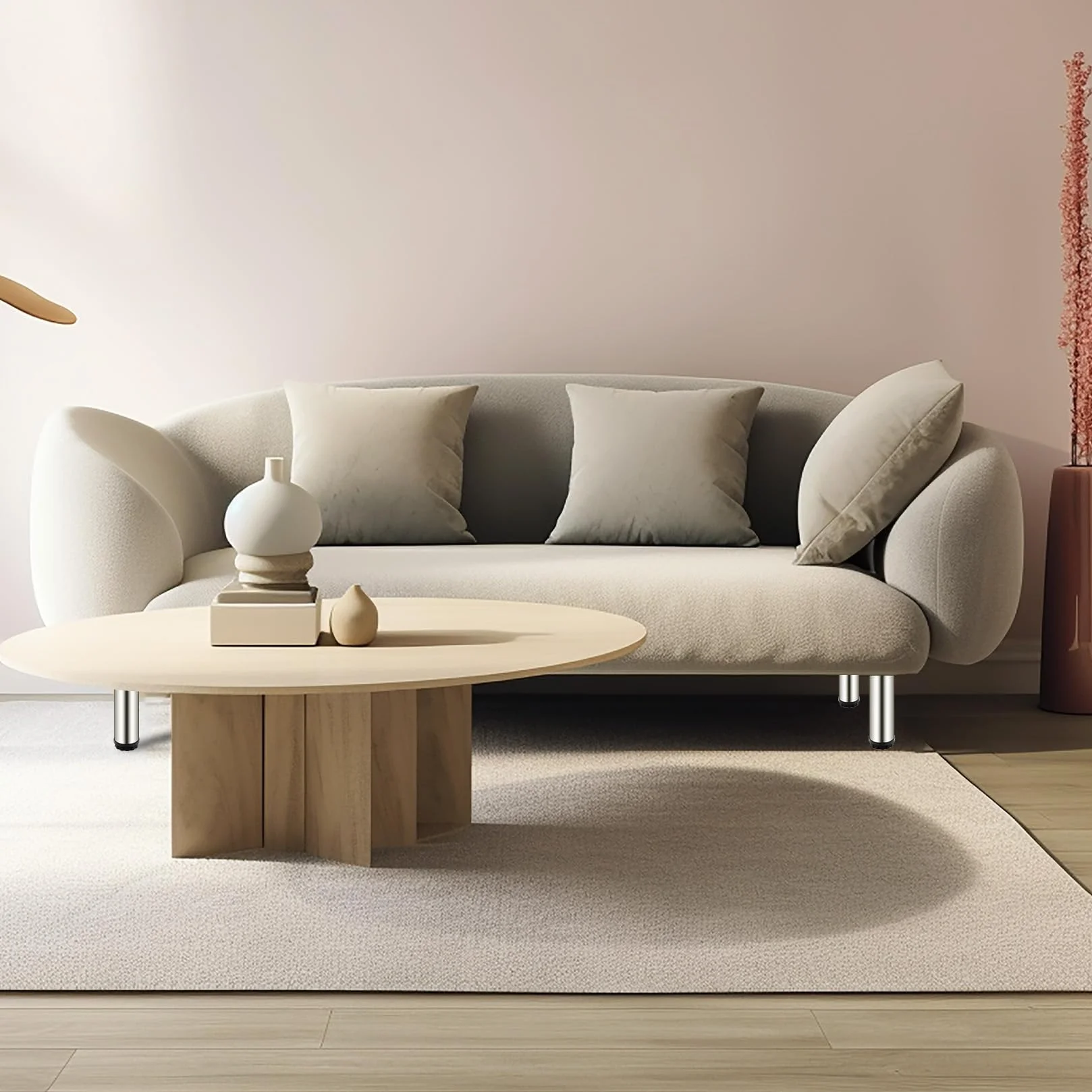 Piedini Regolabili per Mobili 15cm 0-10mm con Viti per Tavolo Sedia Divano Letto Armadietti