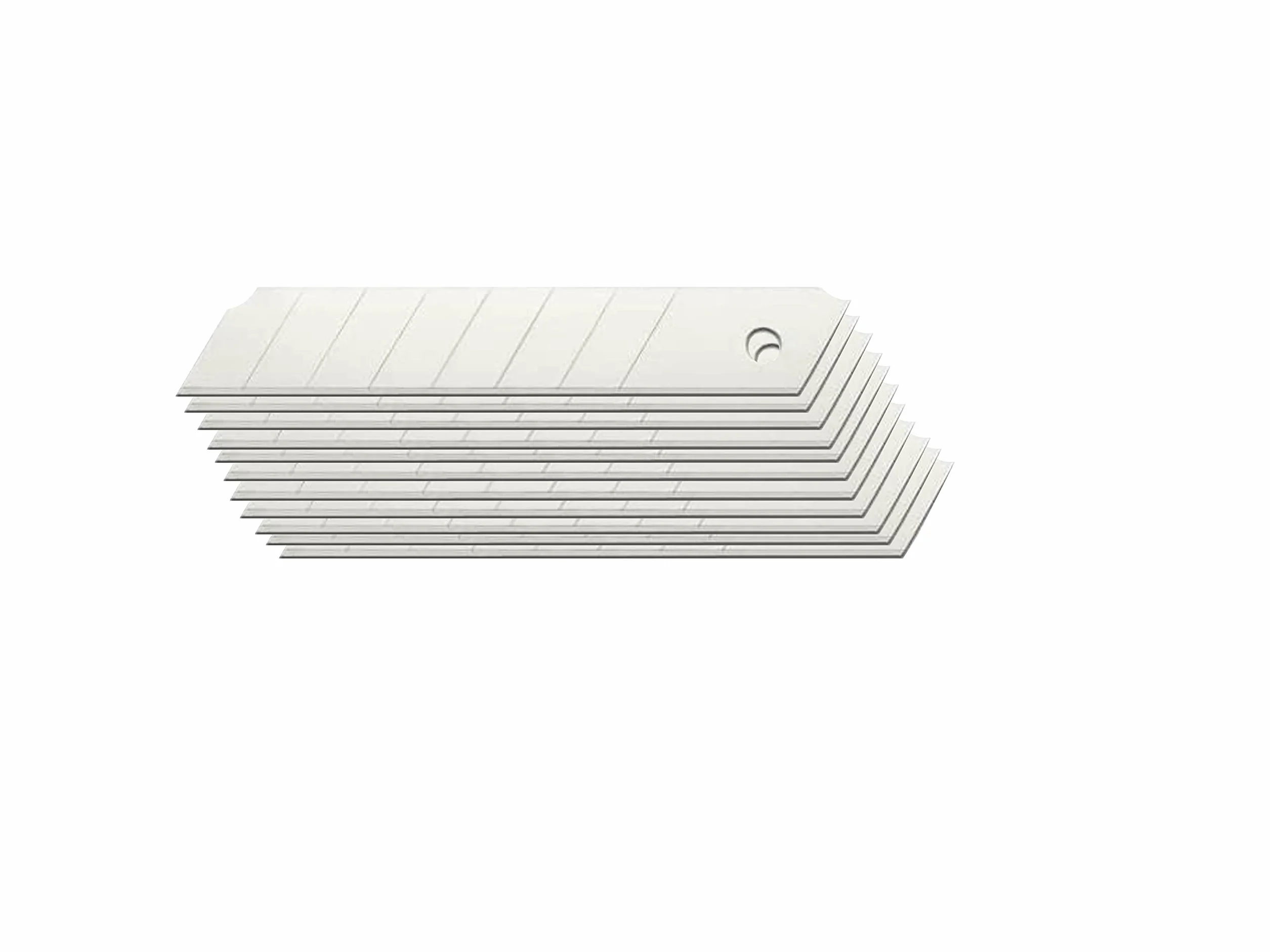 Lame di Ricambio per Cutter 18 mm – Acciaio Affilato Chimicamente – Pre-Tagliate in 10 Parti per 500 Tagli