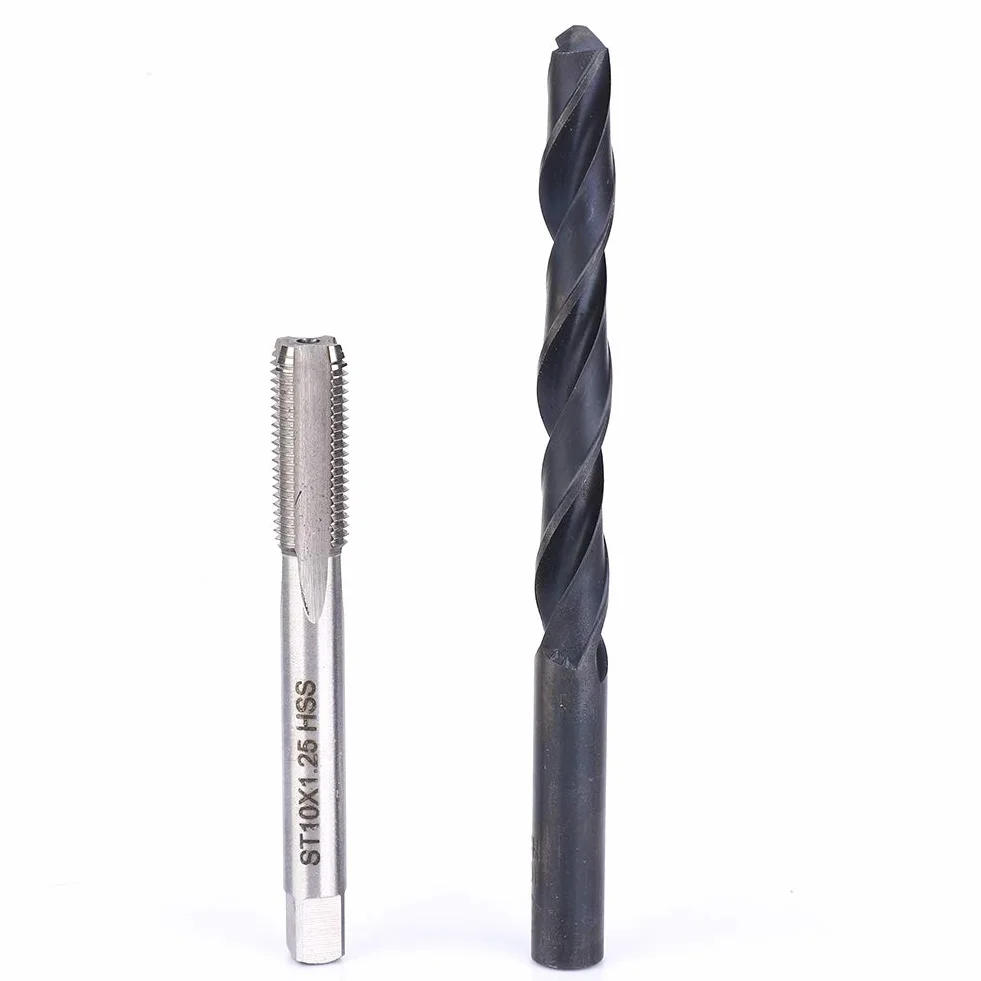 17 Pezzi Kit di Riparazione Filettatura in Acciaio Inossidabile M10x1.25 Set Maschi Femmina