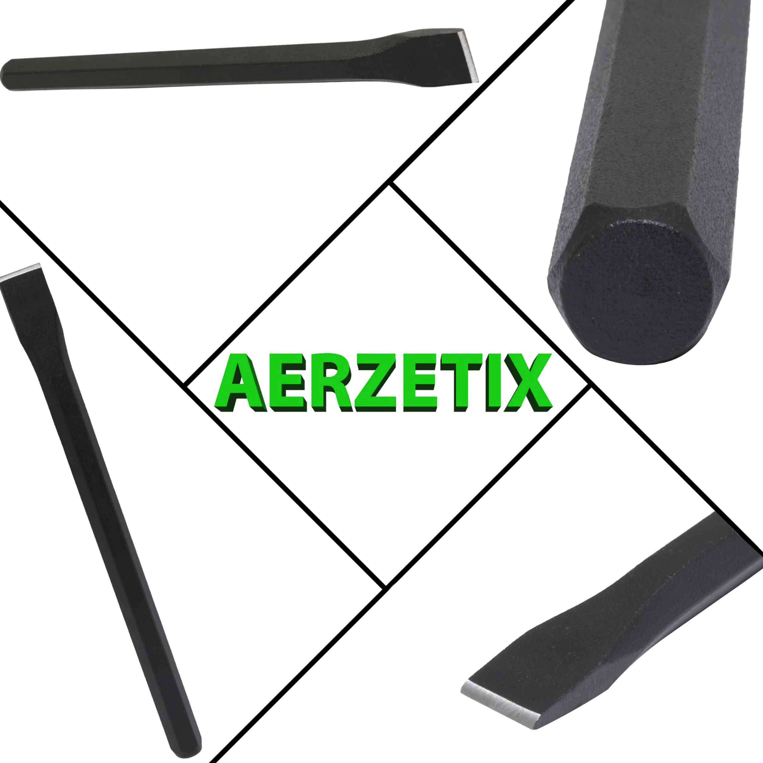 Scalpello piatto per calcestruzzo 300x18x25mm senza paramano acciaio al carbonio
