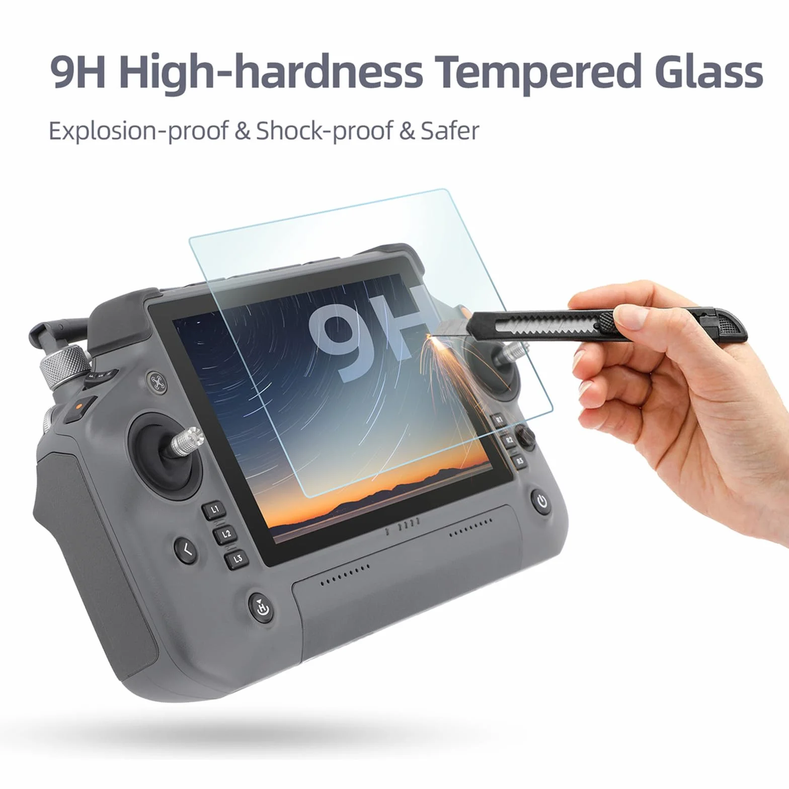 Pellicole HD per DJI RC PLUS 1/2 Telecomando 9H Durezza Protezione dello Schermo in Vetro Temperato per DJI Inspire 3/Matrice 4T/4E/Enterprise Matrice 30/30T/Matrice 350 RTK/AGRAS T70/T60/T50