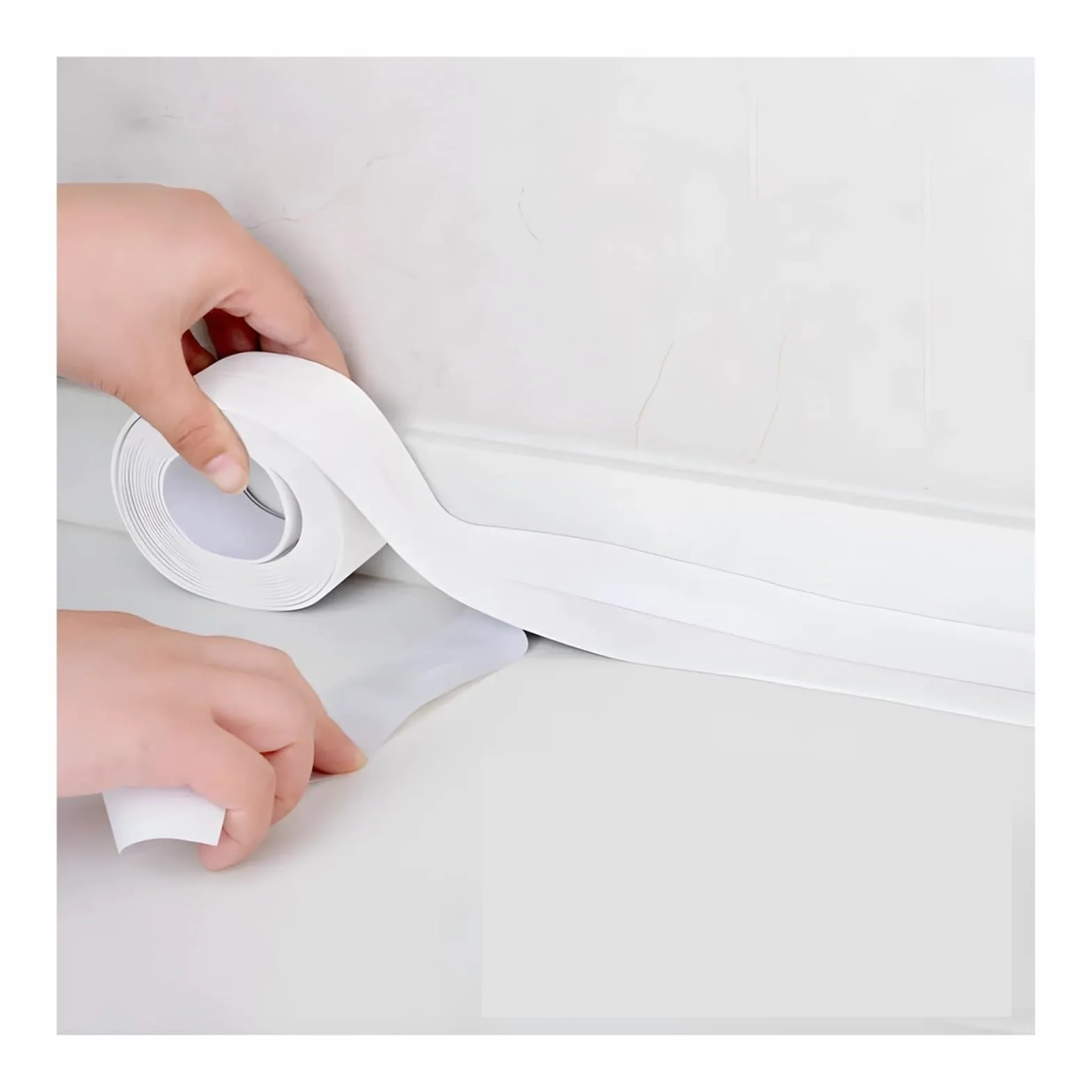 Nastro sigillante, 2 Rotoli di PVC Autoadesivo for Bagno, Vasca da, Colla Parete, lavello Cucina, sigillante for(Blue)