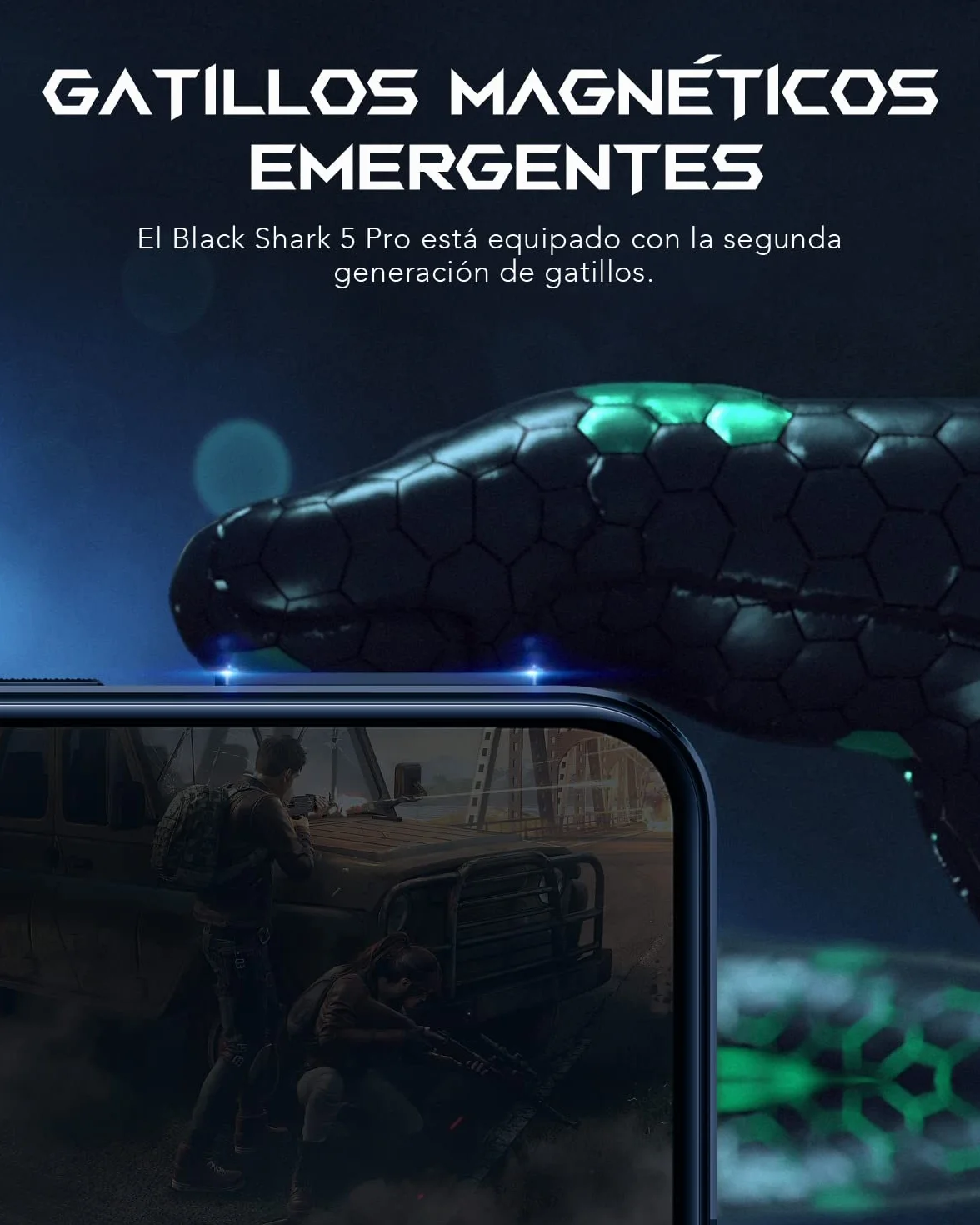 Black Shark 5 Pro [5G] Gaming Smartphone 8+128GB, 6,67" Display E-Sports a 144Hz, Snapdragon 8 Gen 1, Fotocamera 108MP, Batteria 4650 mAh, LPDDR5+UFS3.1 (Versione Globale) (Nero Stellare)