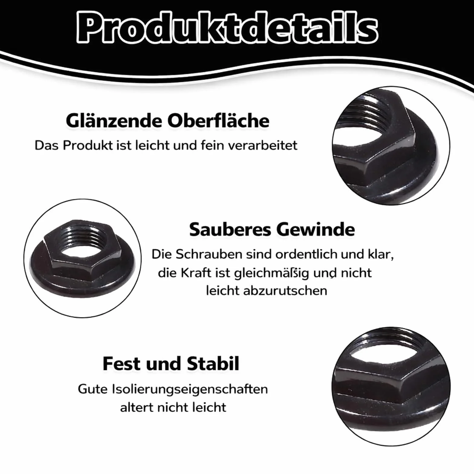 4 Pezzi Sink Tap Back Nut 1/2" BSP Plastic Black Accessories for Bathroom Basin Taps Mixers