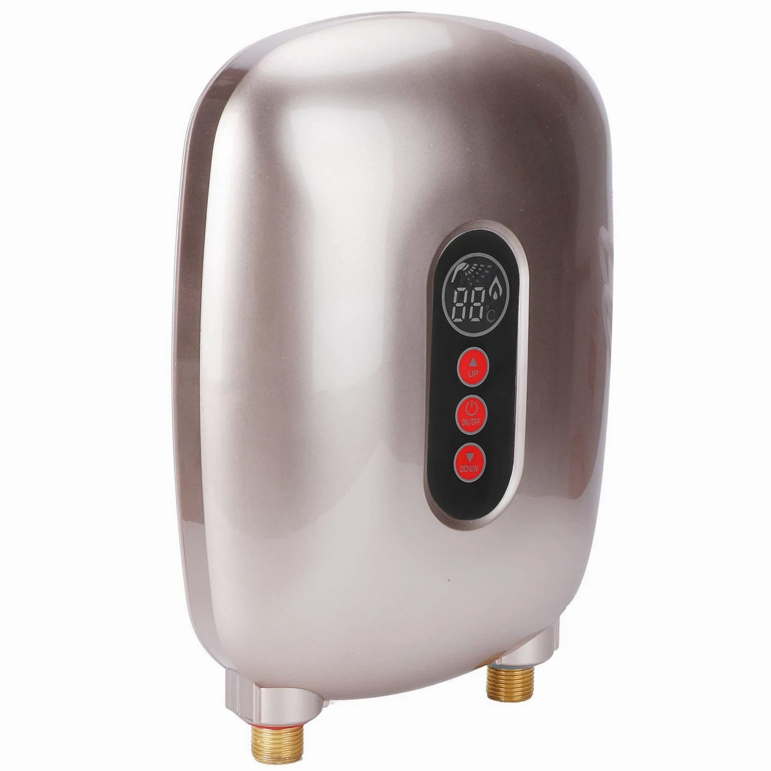 Alomejor Water Heater 6500W, High Efficiency (GOLD) | Raccordi in ottone durevoli, visualizzazione della temperatura in tempo reale, installazione ecologica e facile, sensori di