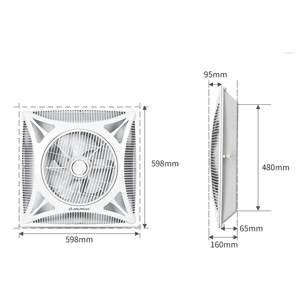 Aspiratore da Bagno, Aspiratore da Cucina da Soffitto Incorporato con Griglia Frontale ad Alta Potenza Grande Volume d'Aria per Bagno/Cucina/Soggiorno/Commerciale