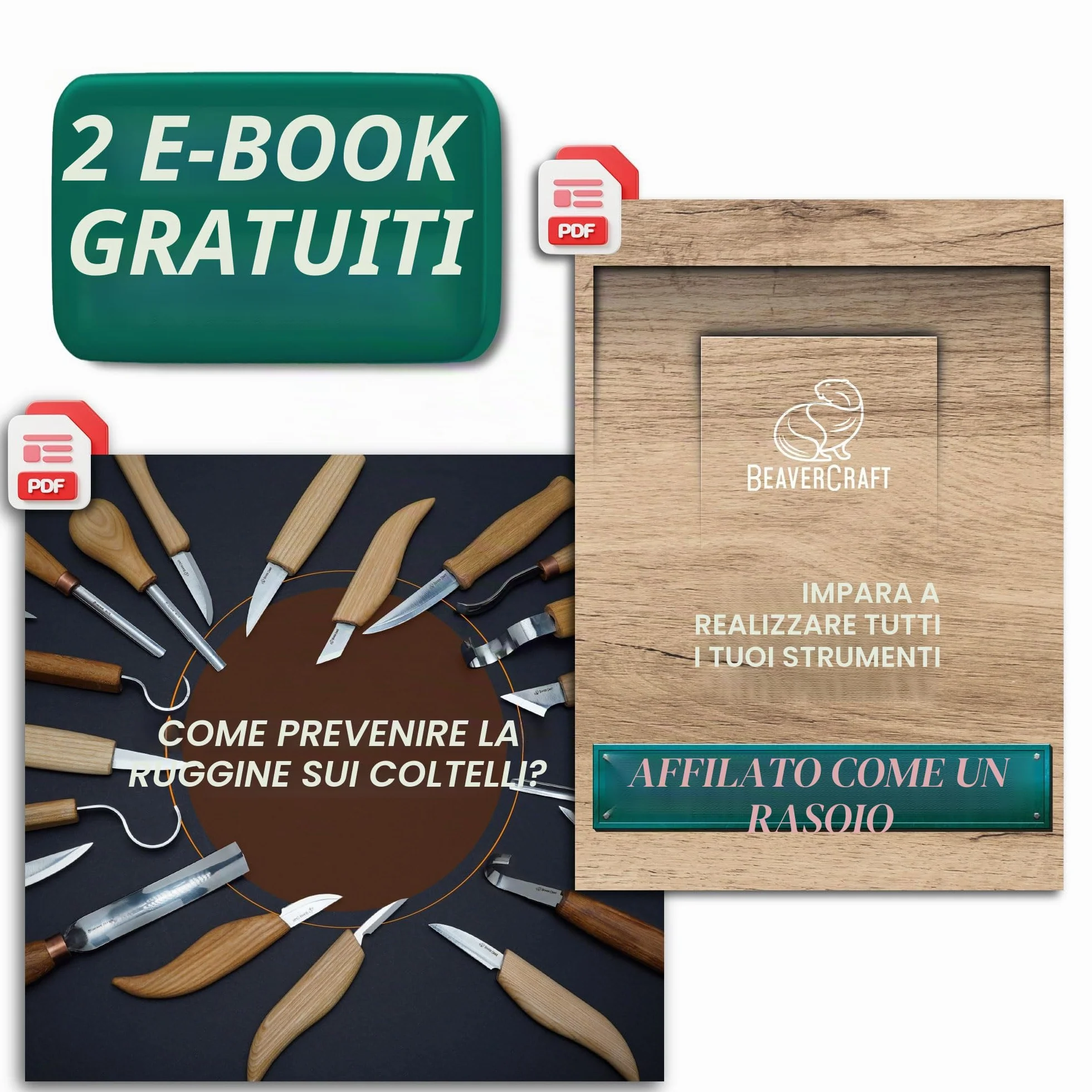 BeaverCraft S01 Set coltelli intaglio legno per cucchiai Kit fabbricazione cucchiai
