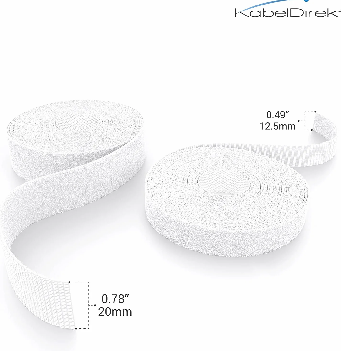 KabelDirekt 12,5 mm x 5m Fascette Fermacavo per Cavi con Micro Ganci