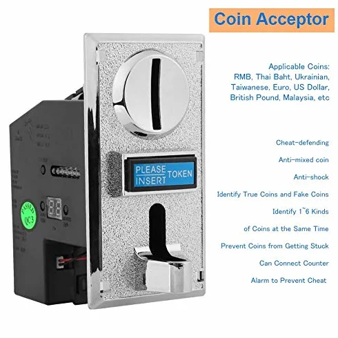 Akozon Accettatore di Monete 6 Tipi per Distributore Automatico