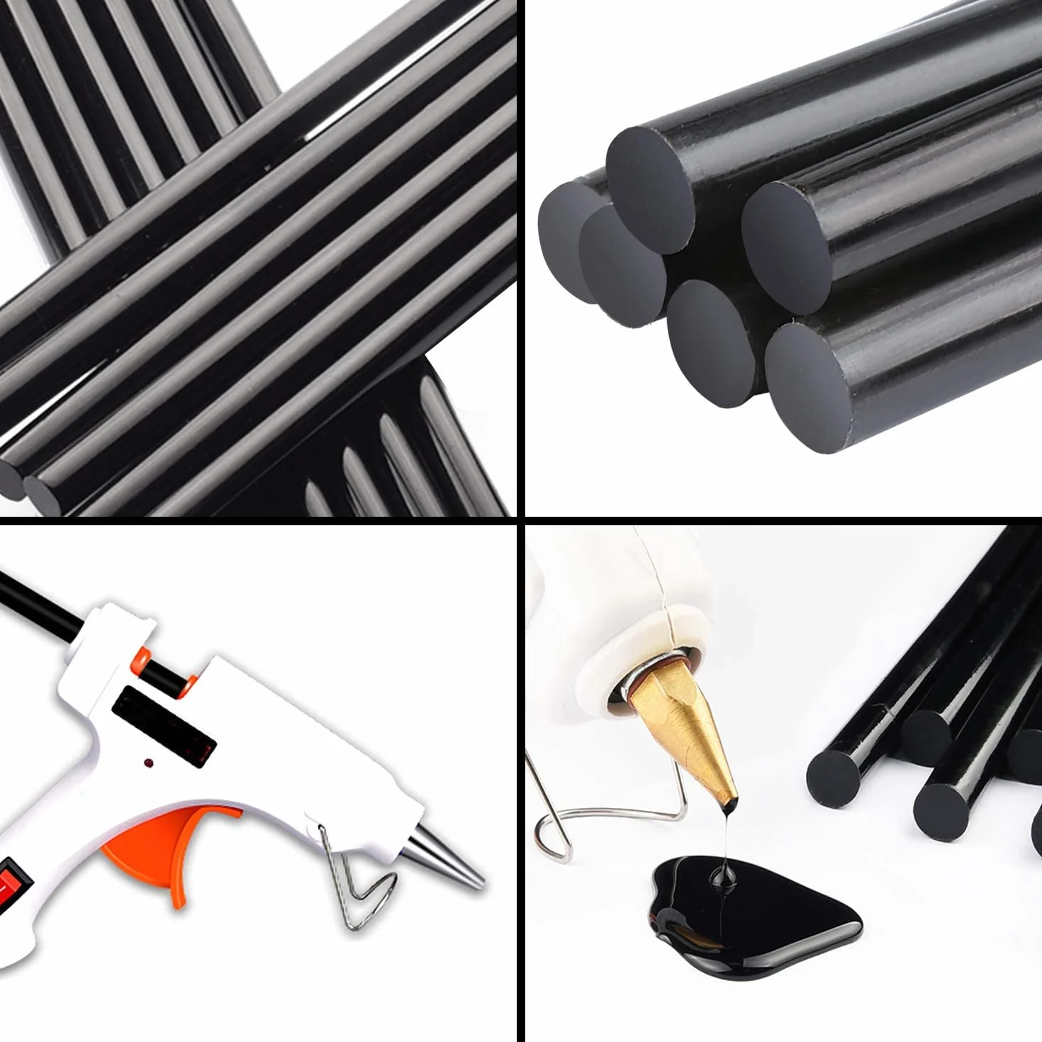 Colla calda 11 mm x 200 mm Colle Stick NERO