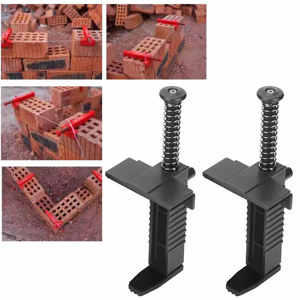 Brick Liner Runner Wire Drawer Strumento di misurazione per muratura Livellamento Antiscivolo Accessorio di ingegneria Nero