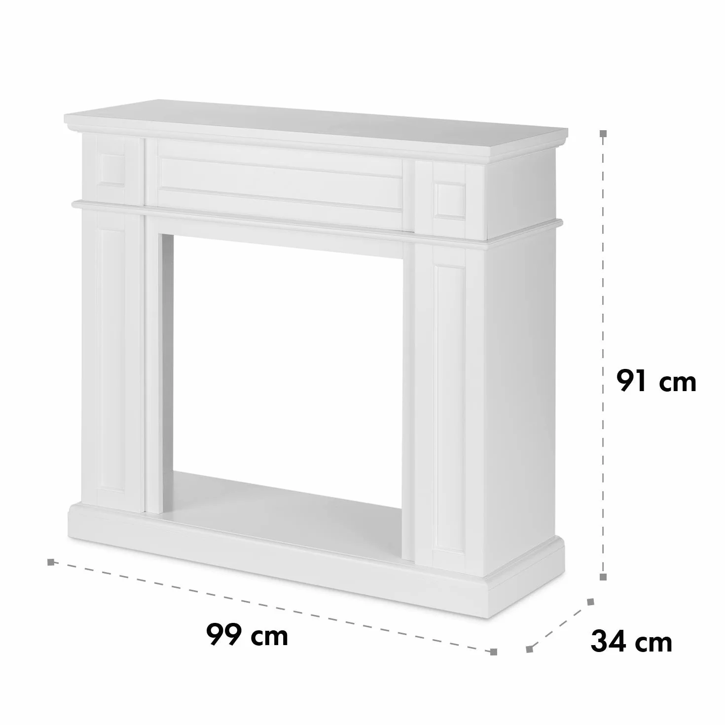 KLARSTEIN Lausanne Frame Cornice Camino MDF Bianco