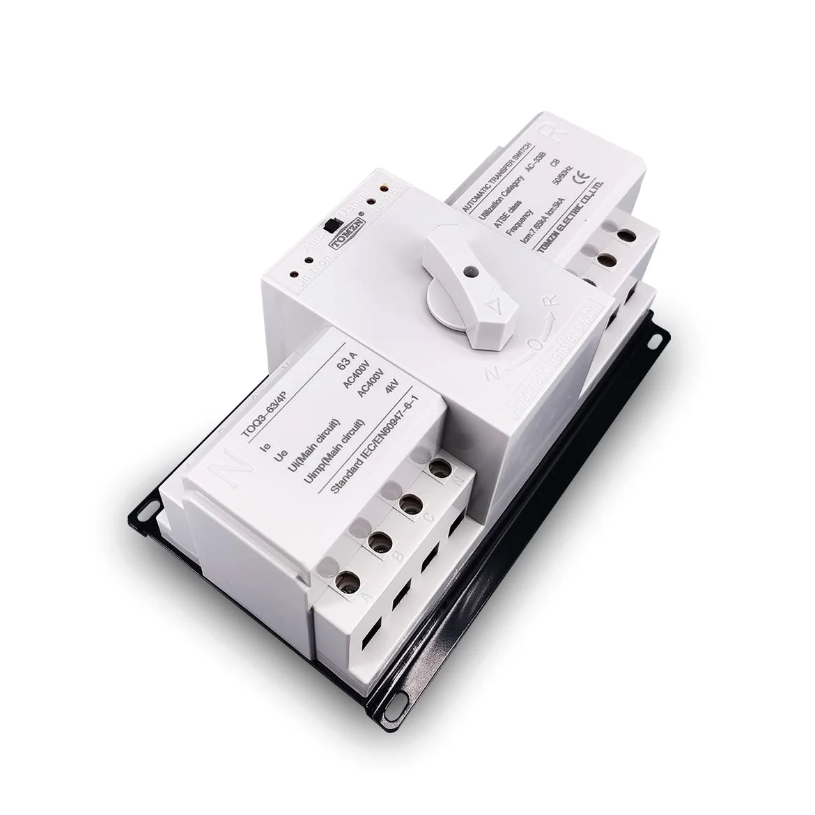 Interruttore Magnetotermico Differenziale 4P 63A 380V MCB Tipo Dual Power Switch di trasferimento automatico ATS(2 input 1 output)