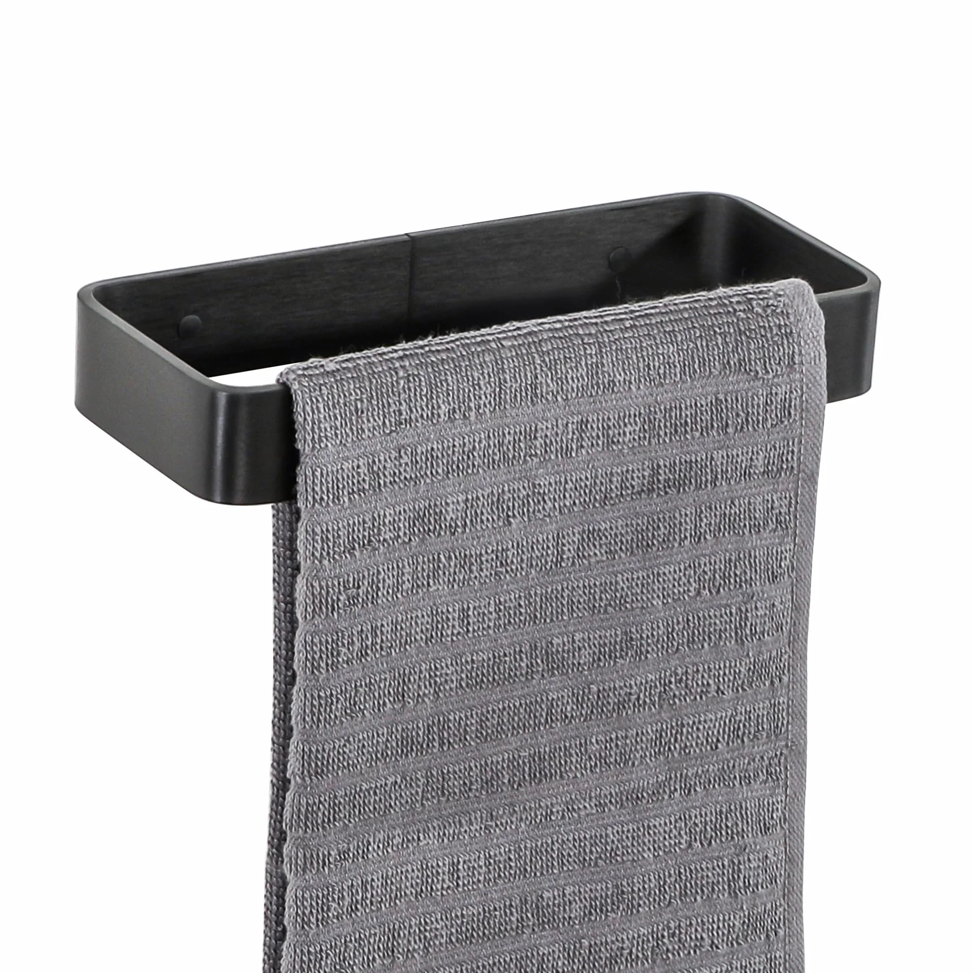 SAYAYO Porta Asciugamano Autoadesivo Nero 20cm Anello per Bagno Cucina