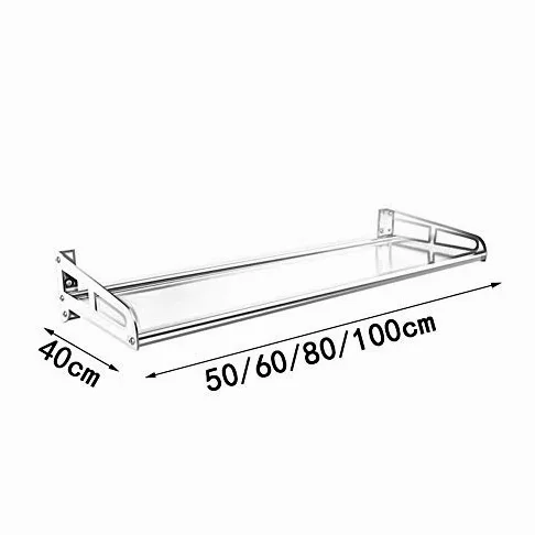 Mensola da cucina e portasciugamani da parete in acciaio inox, per bagno e camera da letto, 30 x 40 cm, colore argento, 22 misure per risparmiare spazio ottimale