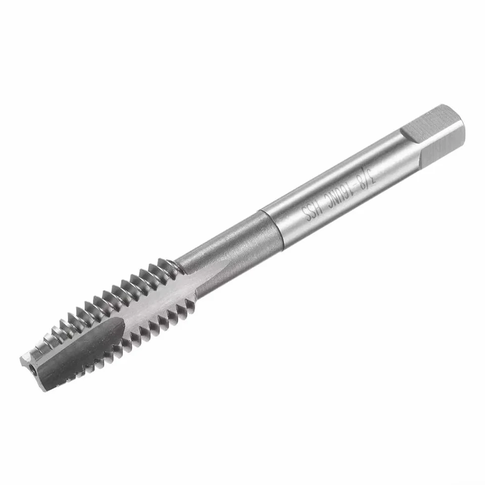 Maschio filettato a spirale 3/8-16 UNC HSS non rivestito 3 scanalature per acciaio inossidabile alluminio