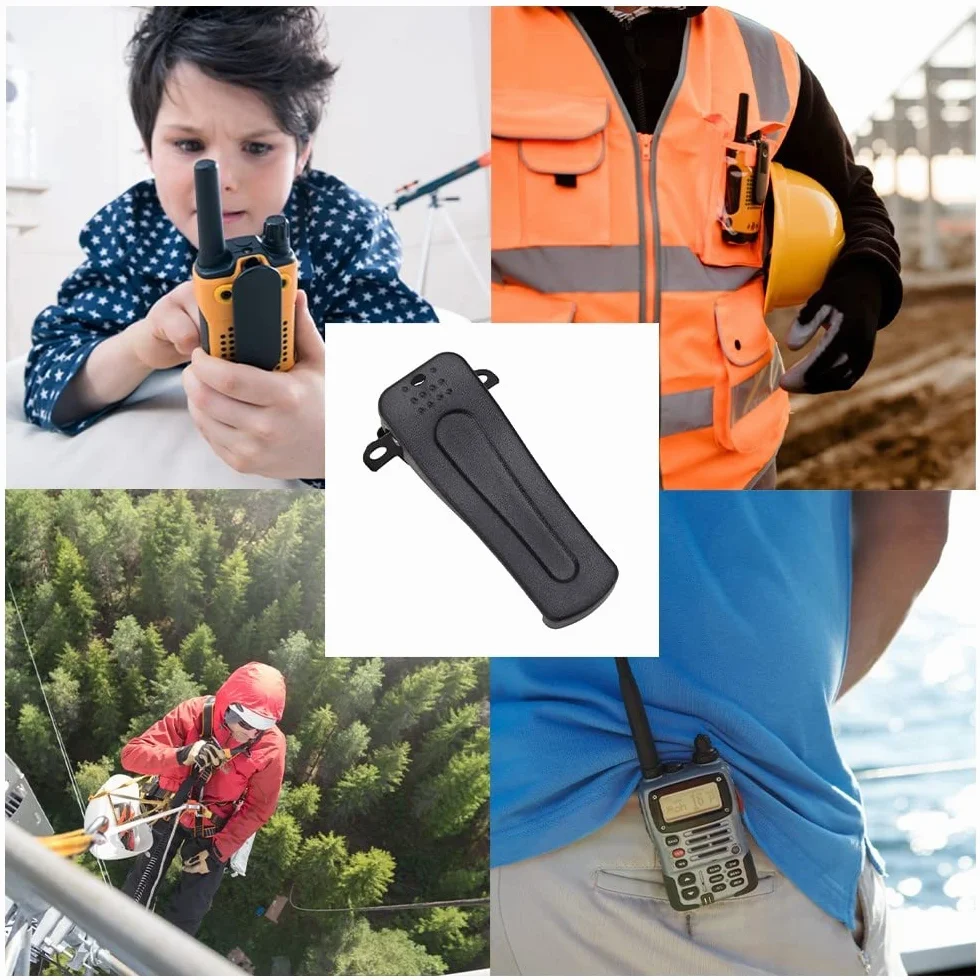 DONGKER Clip Cintura,10 Pezzi Morsetto Cinture in PVC Walkie Talkie Clip W/20 Vite per Radio Bidirezionale
