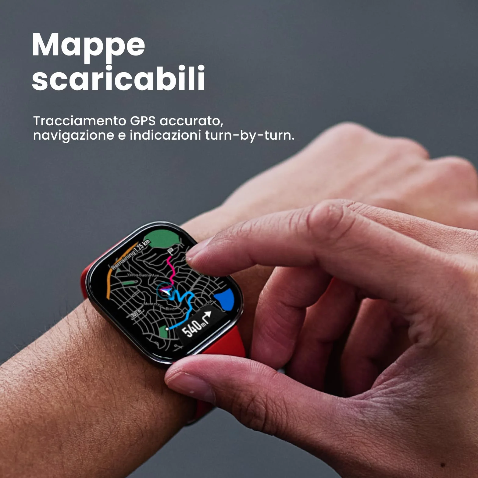 Amazfit Bip 6 Smartwatch 46mm, Batteria 14 giorni, AMOLED 1,97", GPS Mappe, IA, Chiamate Bluetooth, Monitor Salute Sonno, 140+ Sport, Fitness, Impermeabile 5ATM, Nero