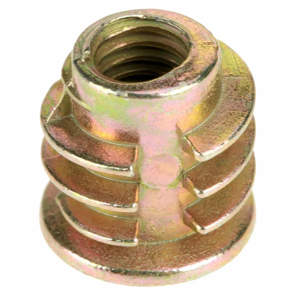 Boccole Filettate per Legno M4 50PCS M4x8mm In Lega di Zinco con Flangia Esagonale Dado a Vite